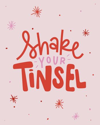 Use Shake Your Tinsel Christmas Card