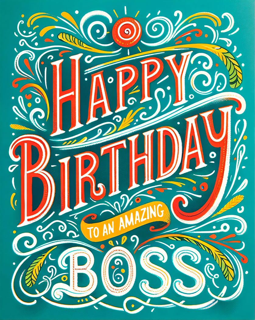 Card design "Happy birthday to an amazing boss - boss greeting card"