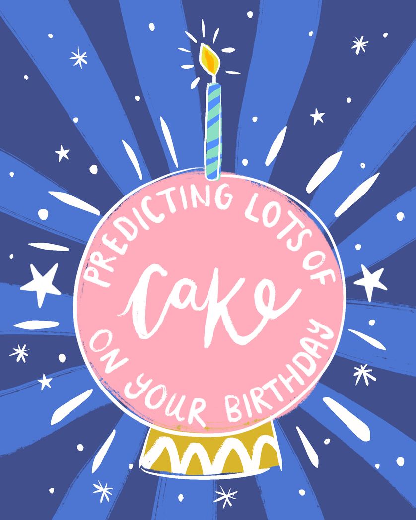 Card design "Happy birthday crystal ball card"