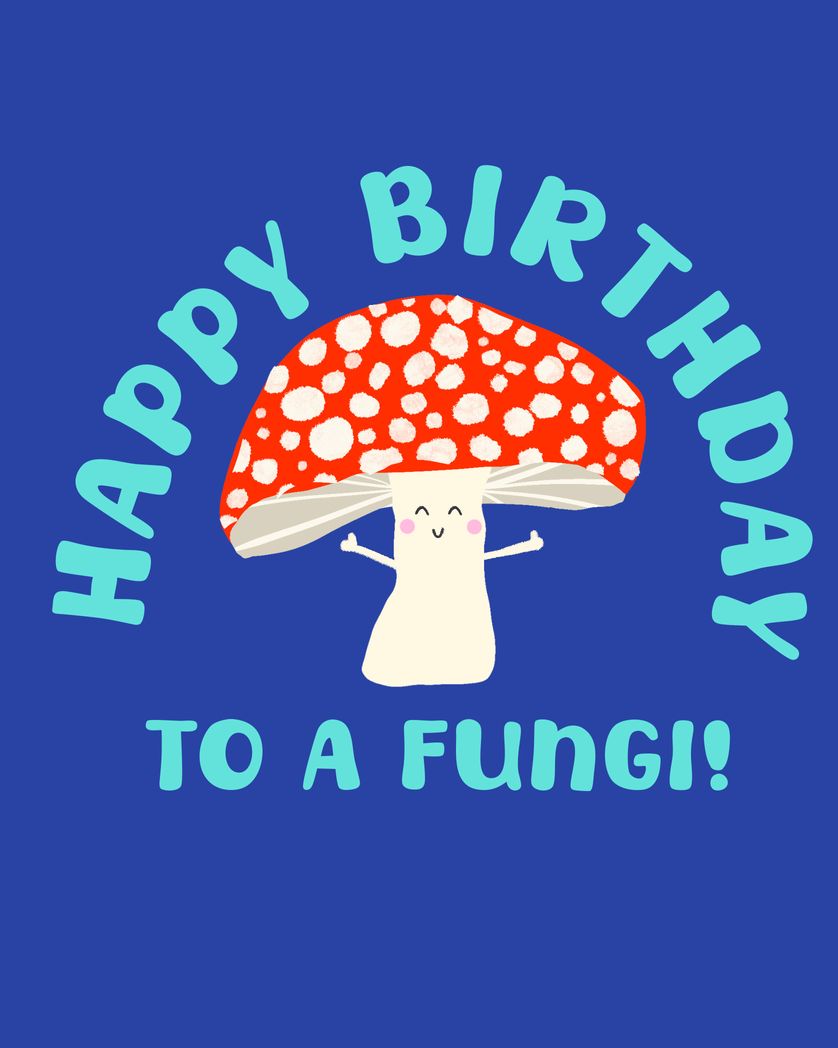 Card design "Happy birthday Mushroom card"