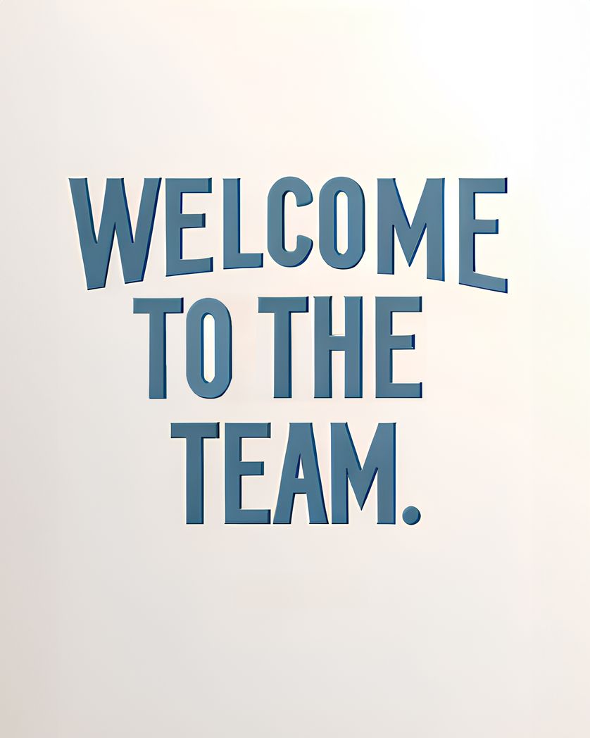Card design "Welcome to the team - simple group card"