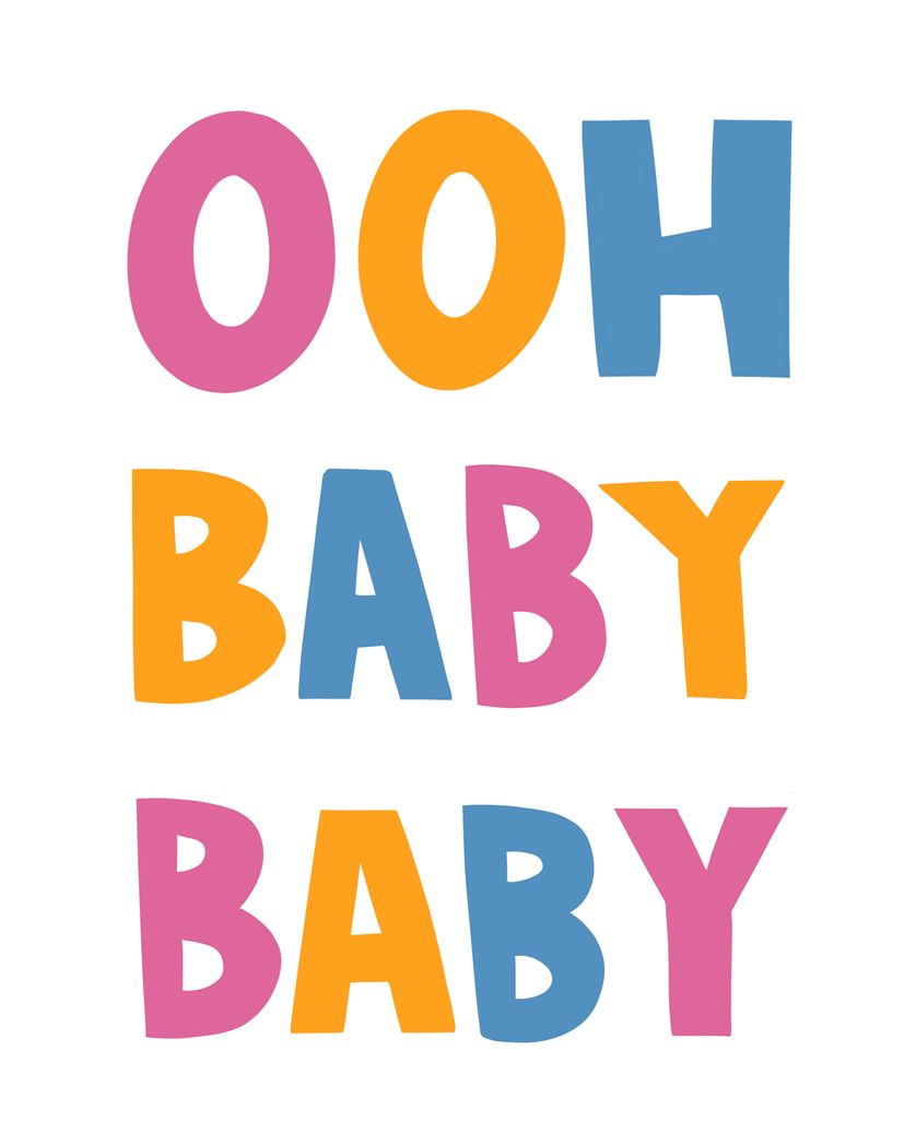 Card design "Ooh baby baby - new baby greeting card"