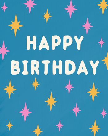 Use Happy birthday stars - birthday card
