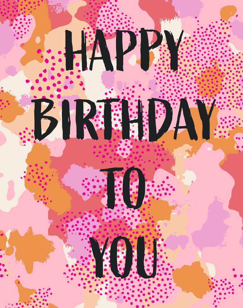 Card design "Happy birthday to you greeting card"