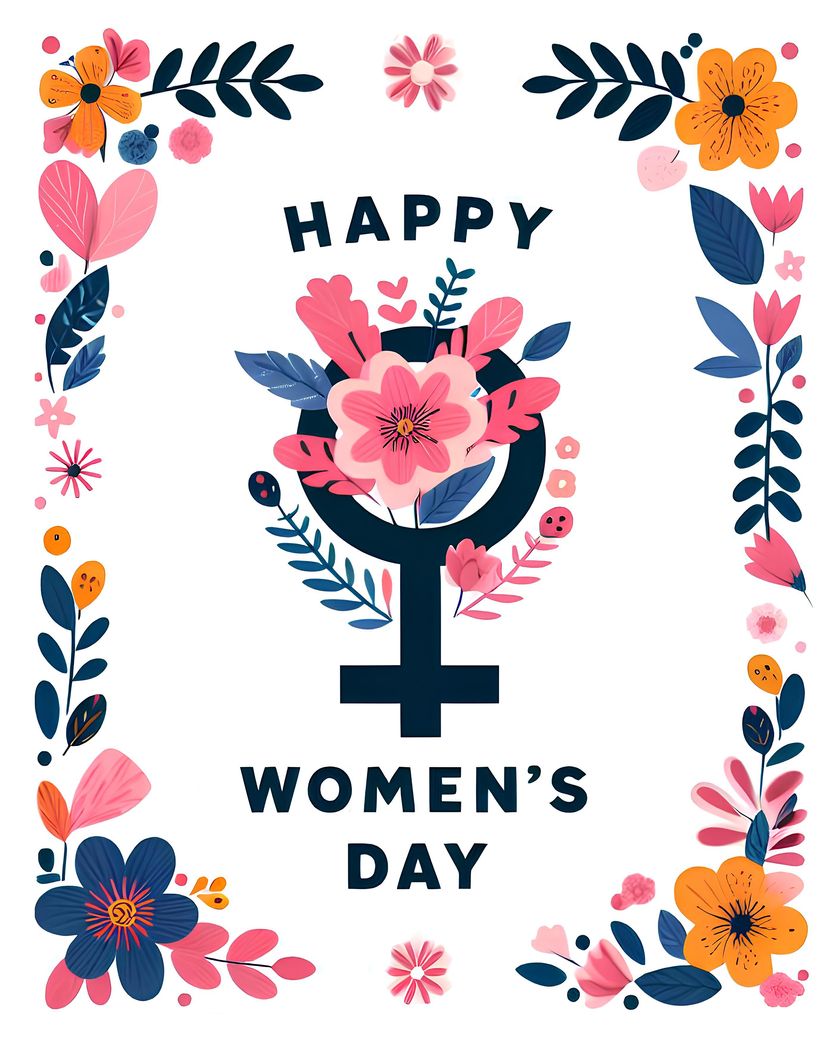 Card design "Happy women's day sign card"