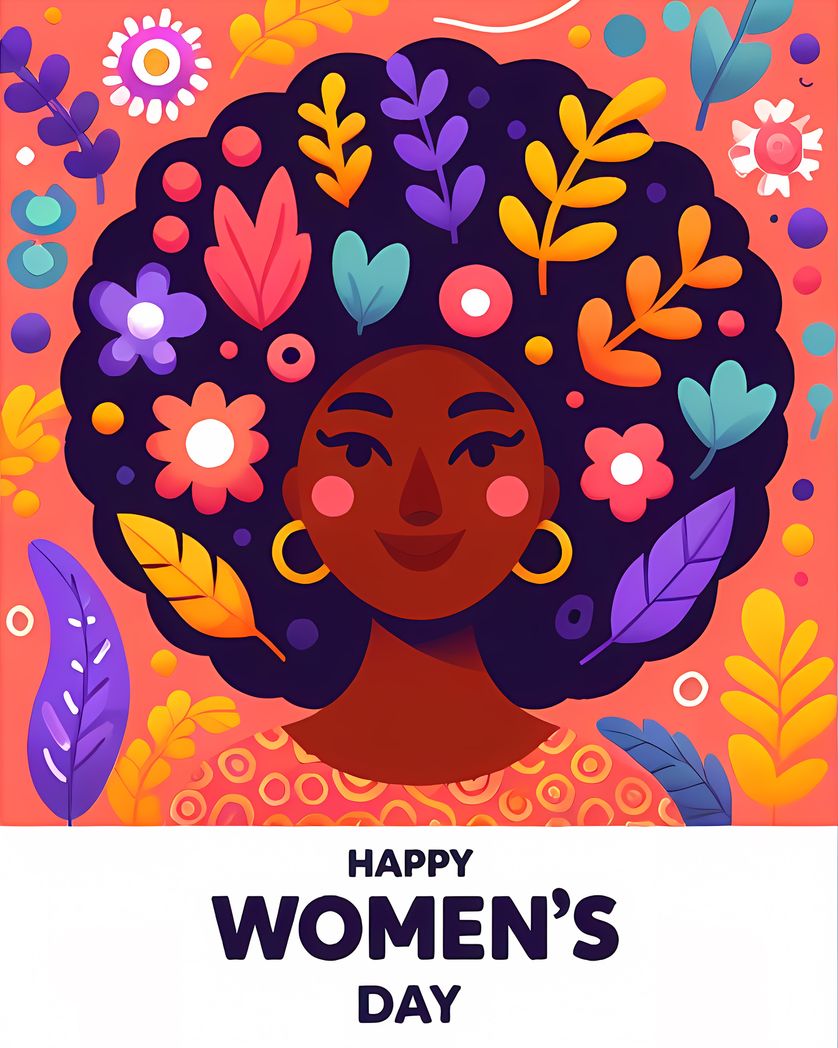 Card design "Happy women's day card"