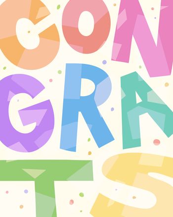 Use Congrats - calligraphy leaving card