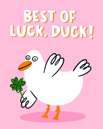 Use Best of luck duck - funny leaving card