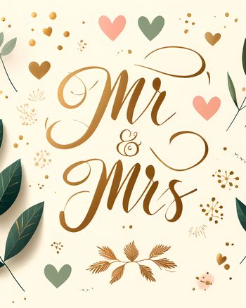 Use Mr and Mrs - work engagement card