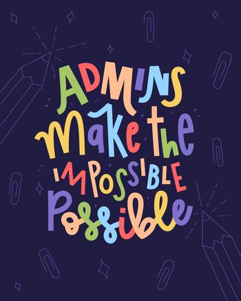 Use Admins make the impossible possible - admin day card