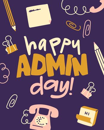 Use Happy admin day - admin day group card