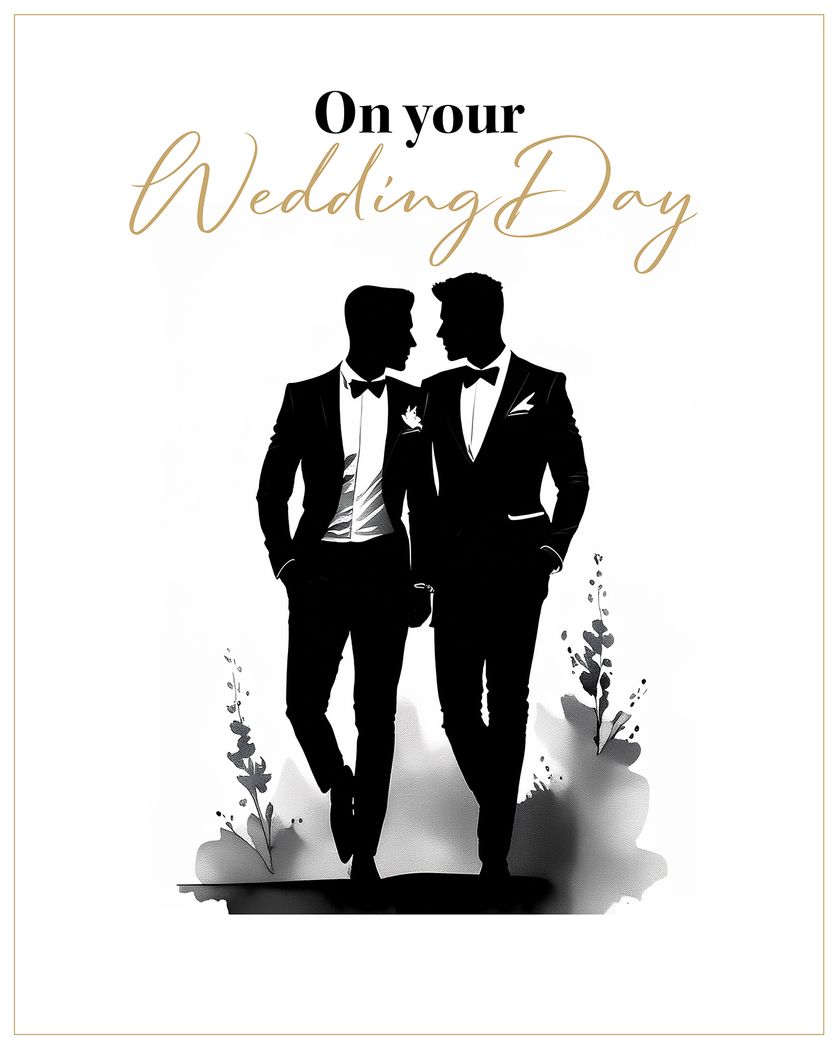 Card design "Mr and Mr - Gay Wedding"