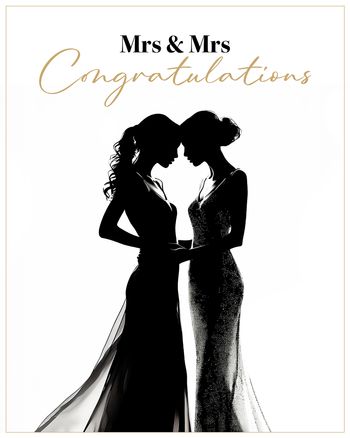Use Mrs and Mrs - Silhouette Gay Wedding