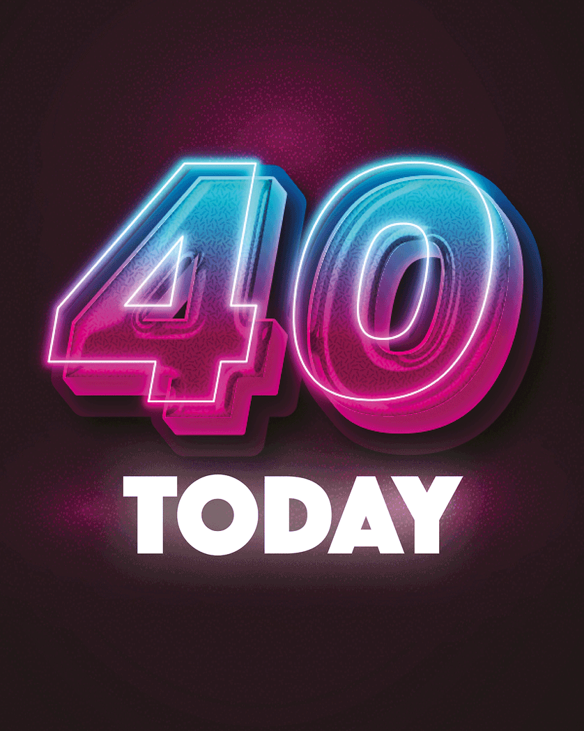 Card design "Birthday milestone 40"