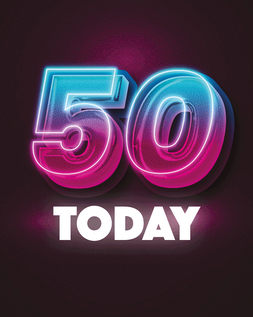 Card design "Birthday milestone 50"