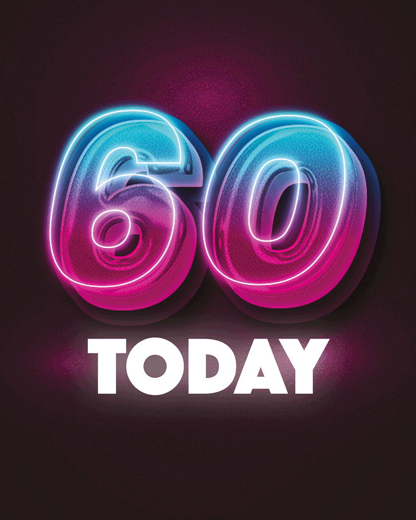 Card design "Birthday milestone 60"