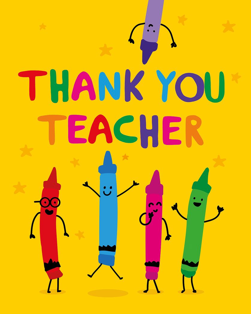Card design "Thank you teacher"