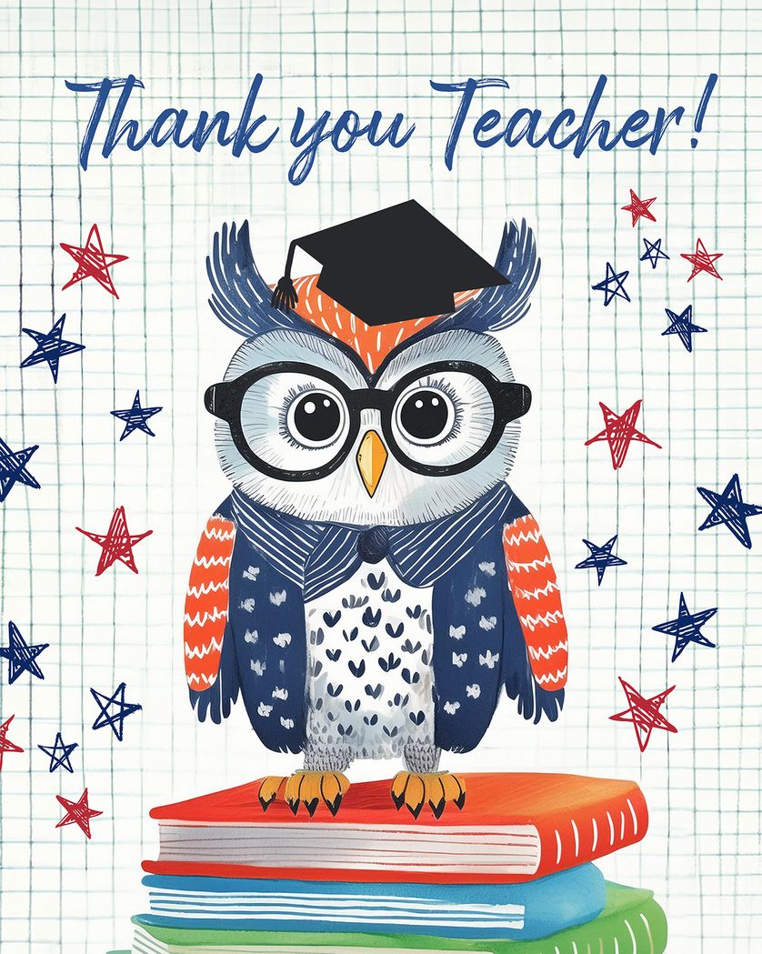 Card design "Thank you teacher"