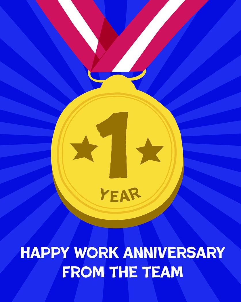 Card design "Medal Anniversary"