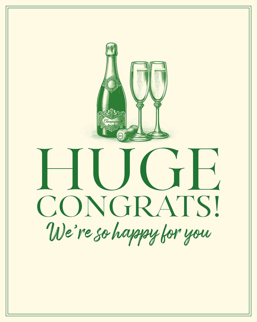 Card design "Vintage Champagne Congratulations"