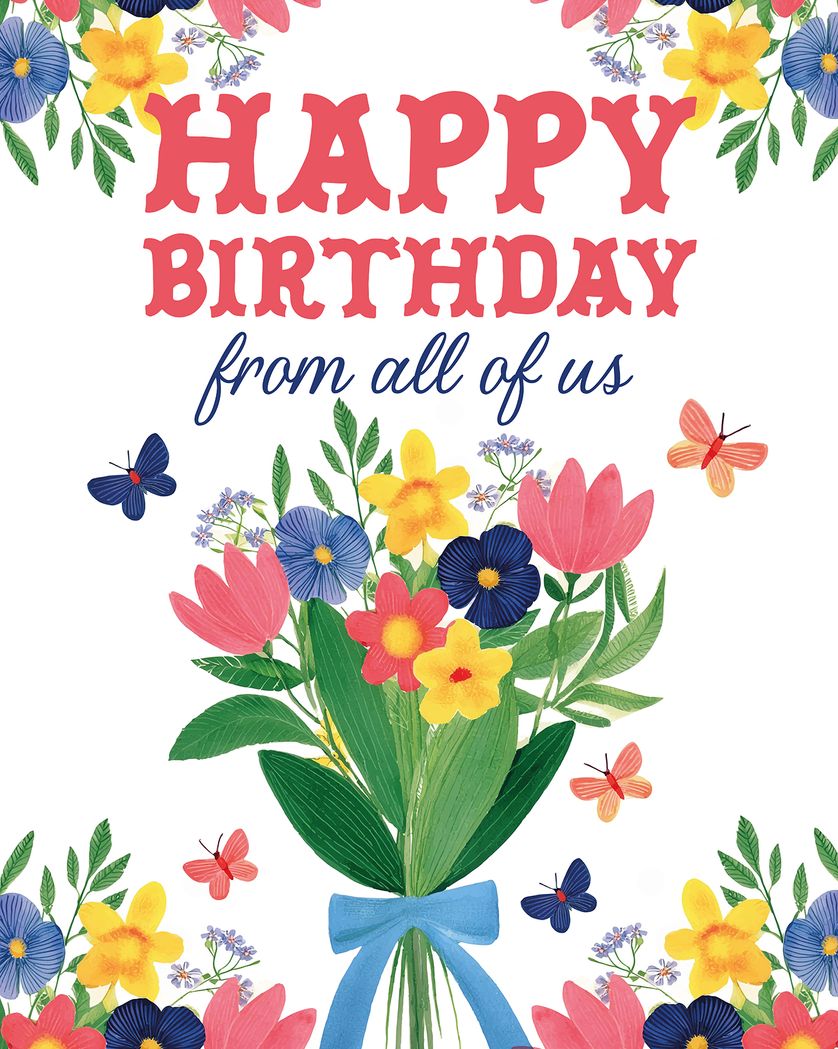 Card design "Bouquet birthday"