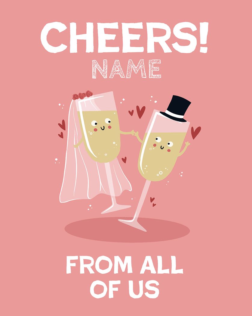 Card design "Wedding Champagne"