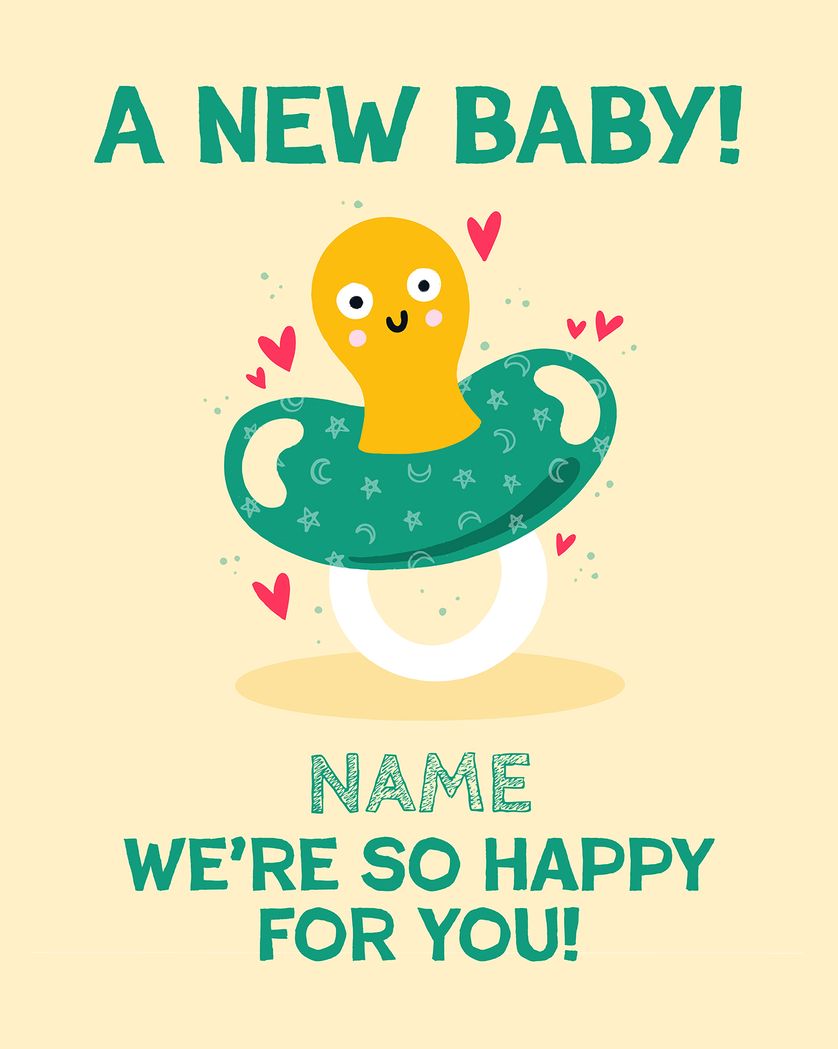Card design "Baby Dummy"