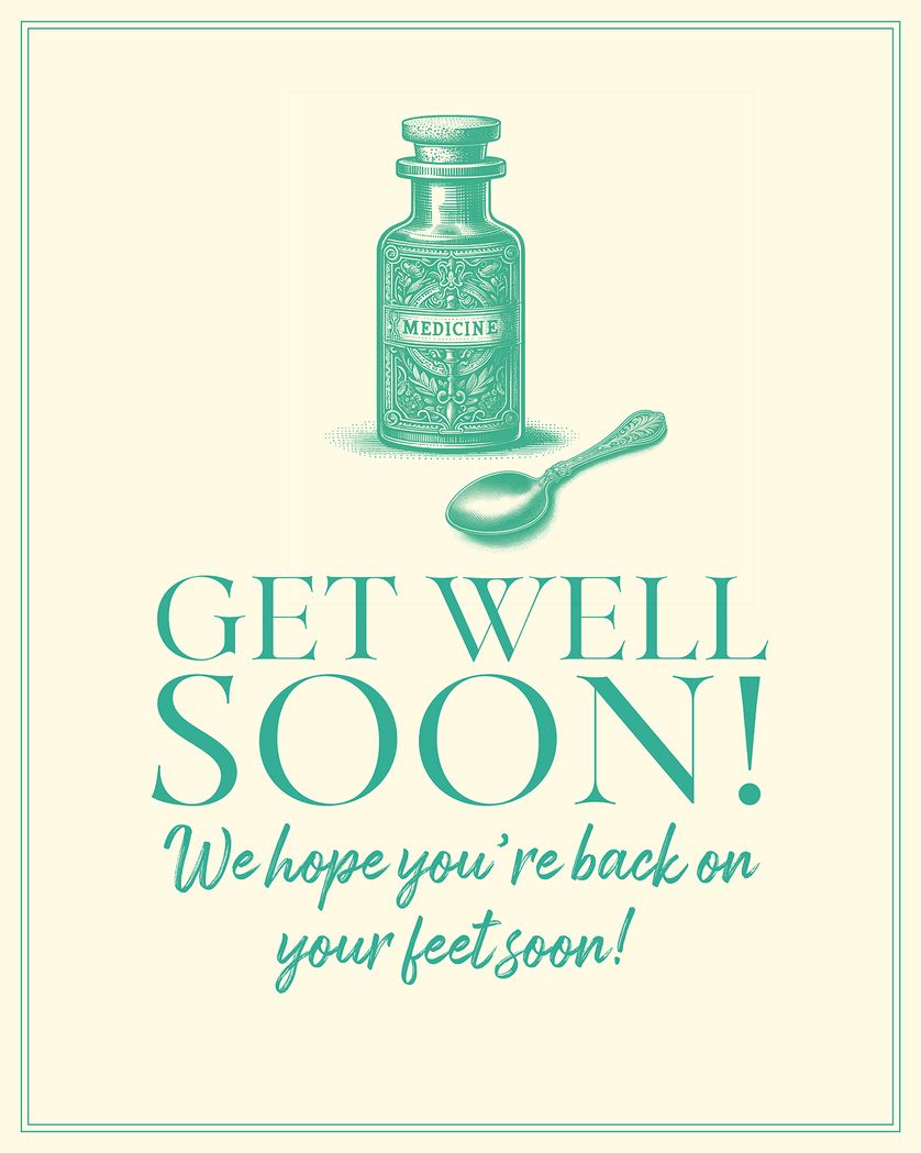 Card design "Get Well Medicine"