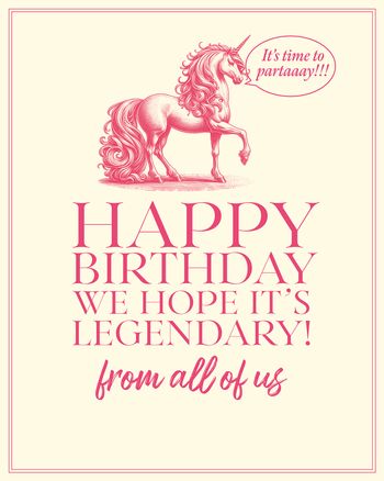 Use Vintage unicorn Birthday