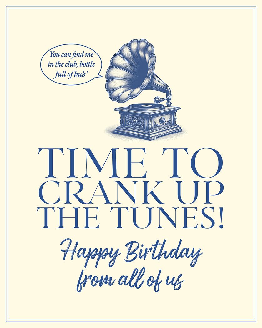 Card design "Birthday Tunes"