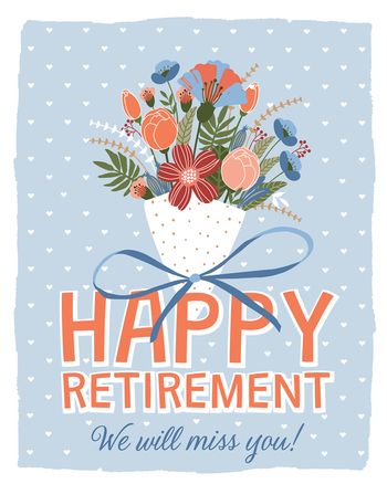 Use Bouquet retirement card