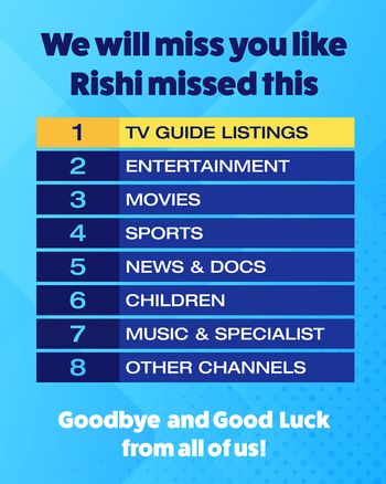 Use Rishi Sunak Sky TV Leaving Card - group leaving card