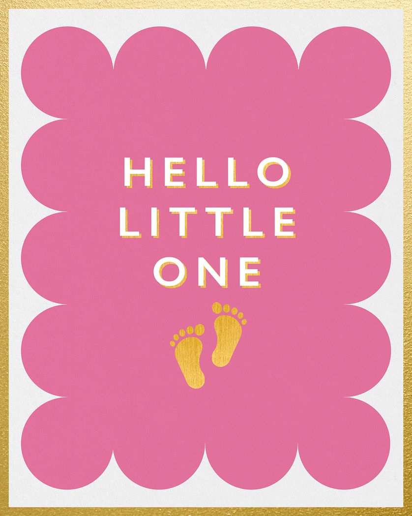 Card design "Classic Type Baby Feet Gold details Card - group card"