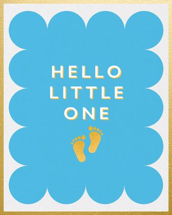 Use Classic Type Baby Feet Gold details Card - group card