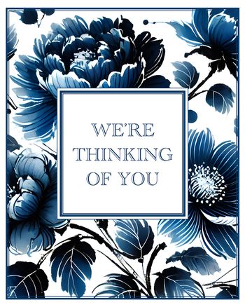 Use Blue Floral - sympathy group ecard