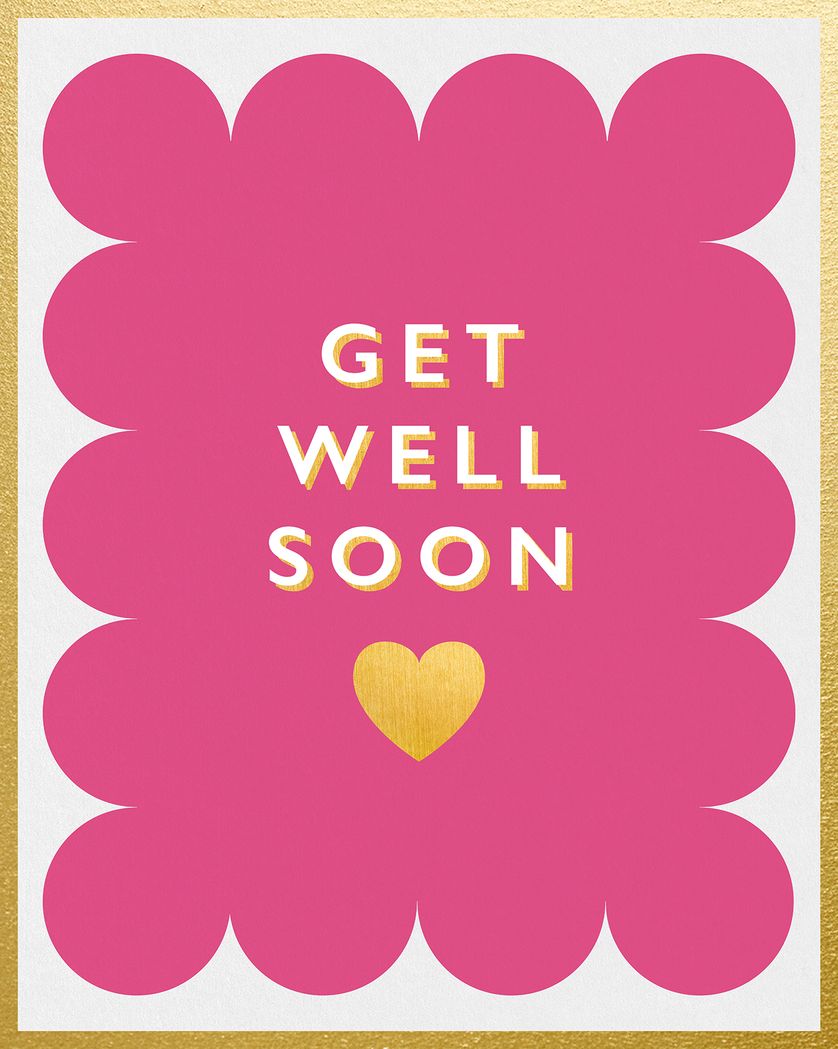 Card design "Classic Type Get Well Gold details Card - group card"