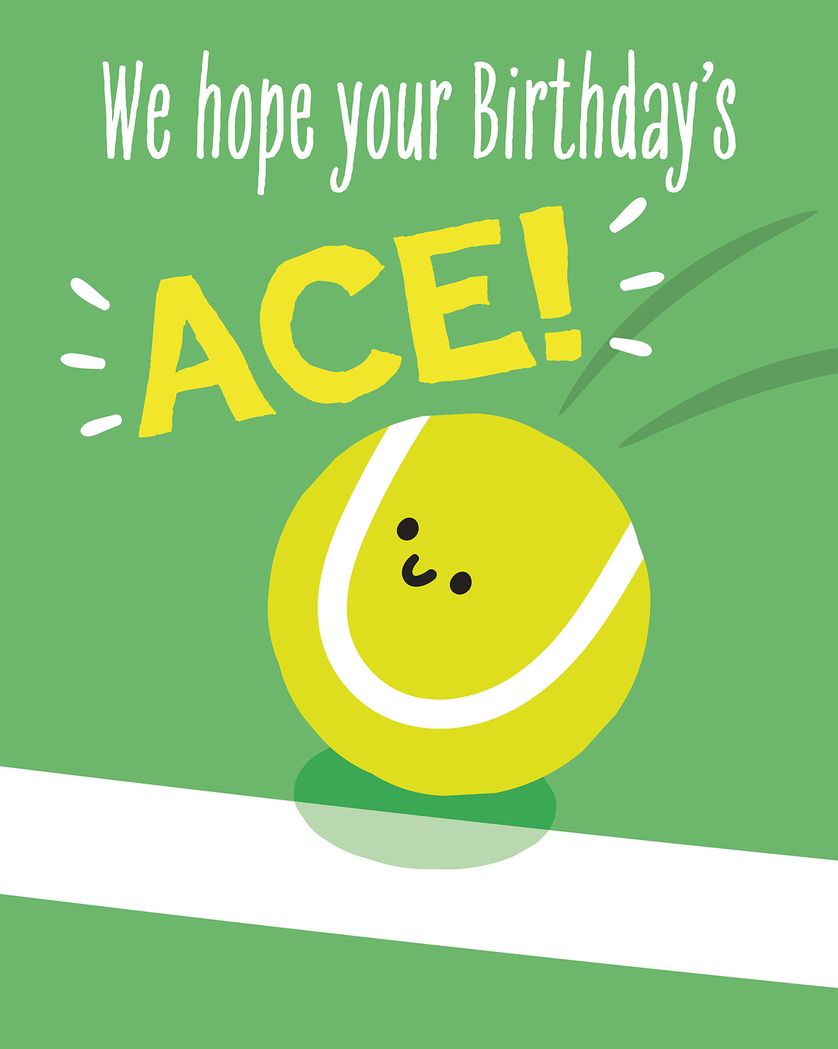 Card design "Wimbledon Tennis - Birthday group card"