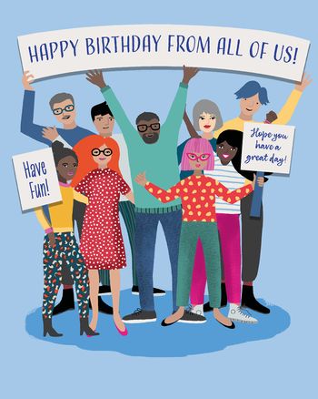 Use Team Birthday - group birthday card