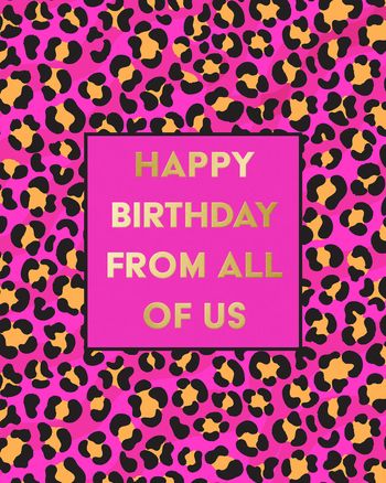 Use Leopard print group birthday card