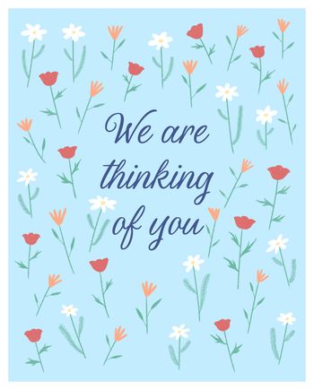 Use Flower pattern - thinking of you group card