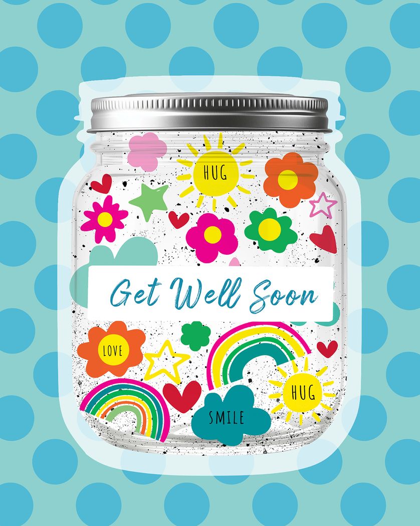 Card design "Jar of love - Get Well group ecard"