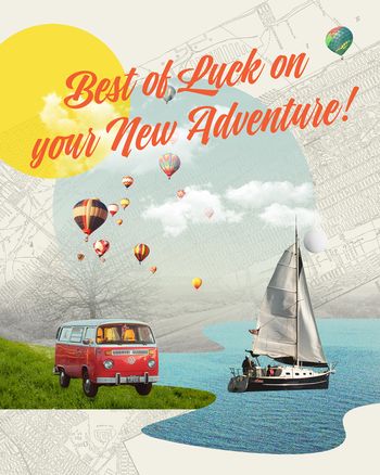 Use collage adventure - Leaving group ecard