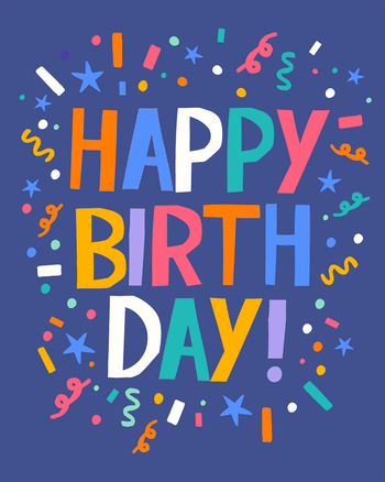 Use Confetti Birthday Card - animated group birthday card