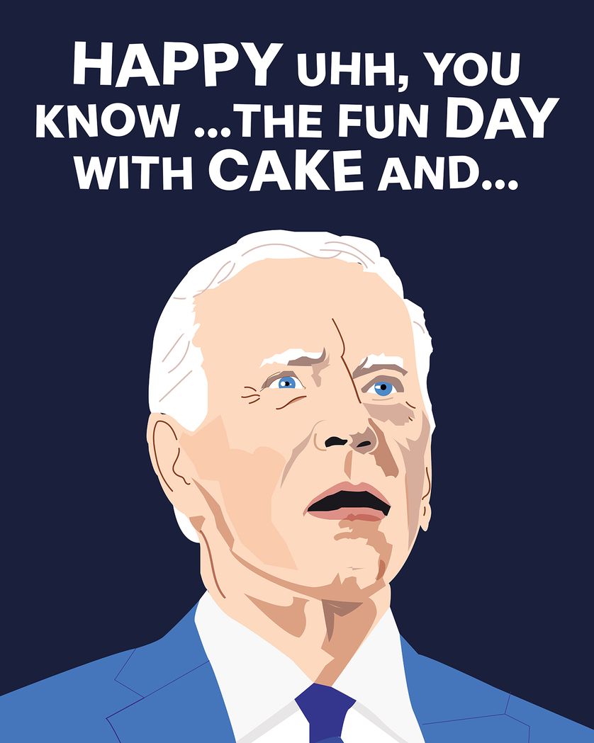 Card design "Biden Birthday - group ecard"