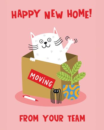 Use Cat in a box - group New Home card