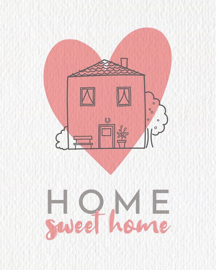 Card design "New home group card"