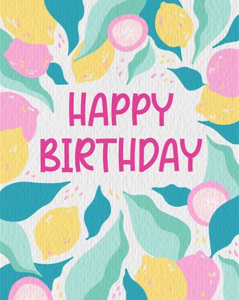 Use Floral envelope - group birthday card