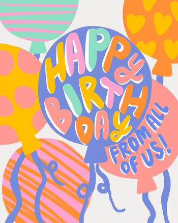 Use Bright Birthday - group birthday card