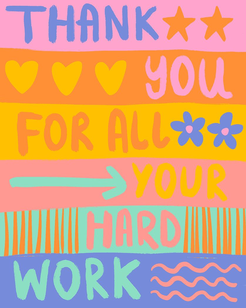 Card design "Bright Thank you - group thank you ecard"