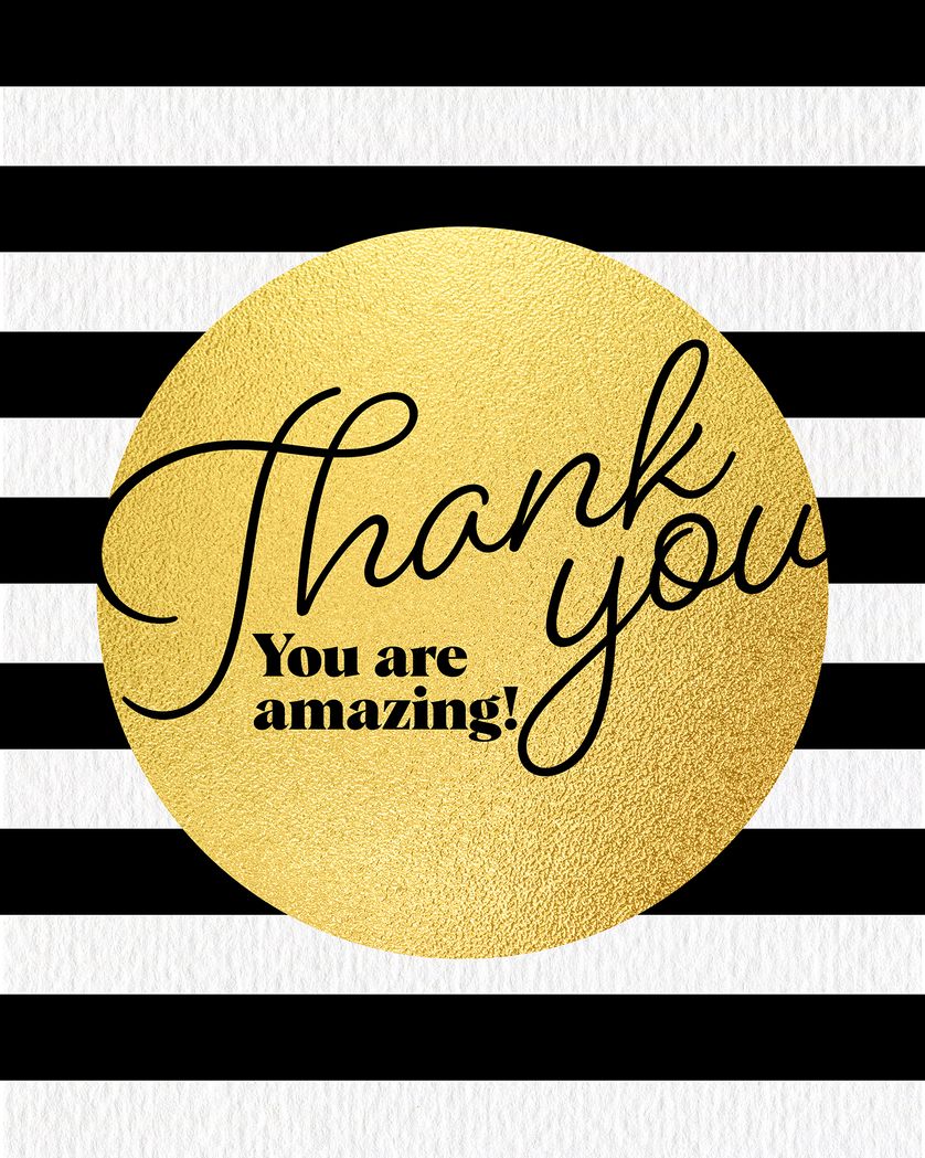 Card design "Gold and mono - group thank you card"